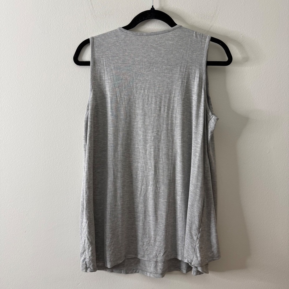 Kindred Bravely Grey Heather Nursing Tank Top Crossover Breastfeeding Access L - Picture 5 of 8